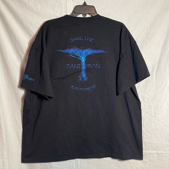 2007 Avatar Shirt 2XL Save The Pandorian Rainforest Blue Hand Crew Movie 2000s - Picture 5 of 6